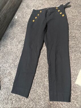 Banana Republic Black Men's Sailor Pant with Gold Buttons